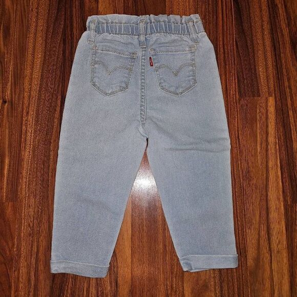 Levi's Three Piece Outfit Purple Floral Hoodie Tee and Jeans Baby Size 18 Months - Picture 4 of 8